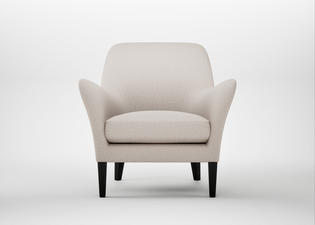 Wallis Armchair Capelo Linen-Cotton Sesame / Black