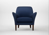 Wallis Armchair Smart Cotton Linen Indigo / Walnut Stained