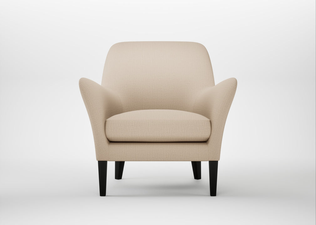 Wallis Armchair Smart Cotton Linen Rice / Black