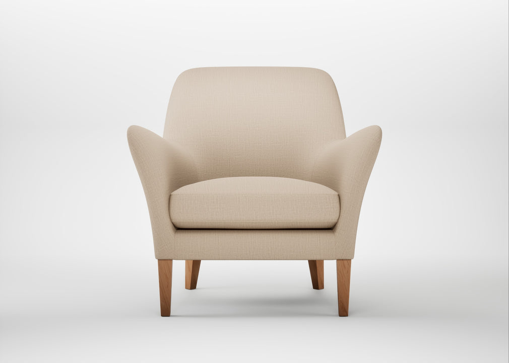 Wallis Armchair Smart Cotton Linen Rice / Natural
