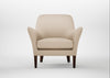 Wallis Armchair Smart Cotton Linen Rice / Walnut Stained
