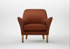 Wallis Armchair Smart Cotton Linen Rust / Natural