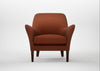 Wallis Armchair Smart Cotton Linen Rust / Walnut Stained