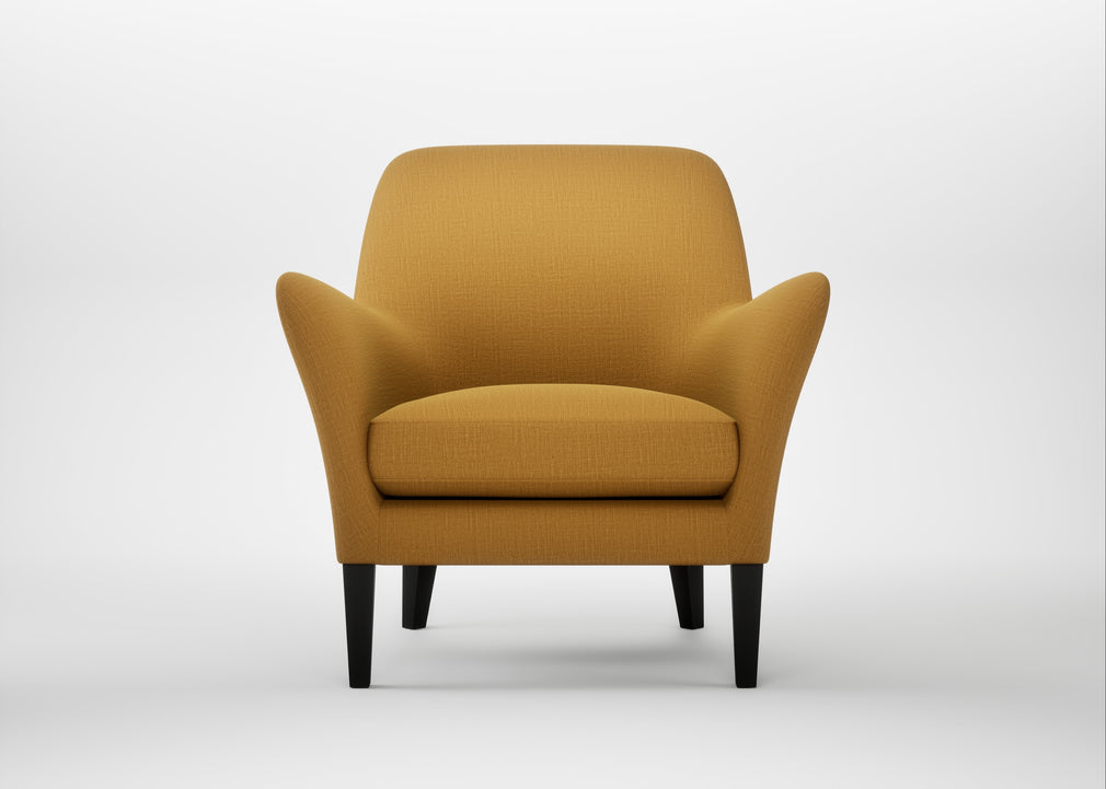 Wallis Armchair Smart Cotton Linen Sahara / Black