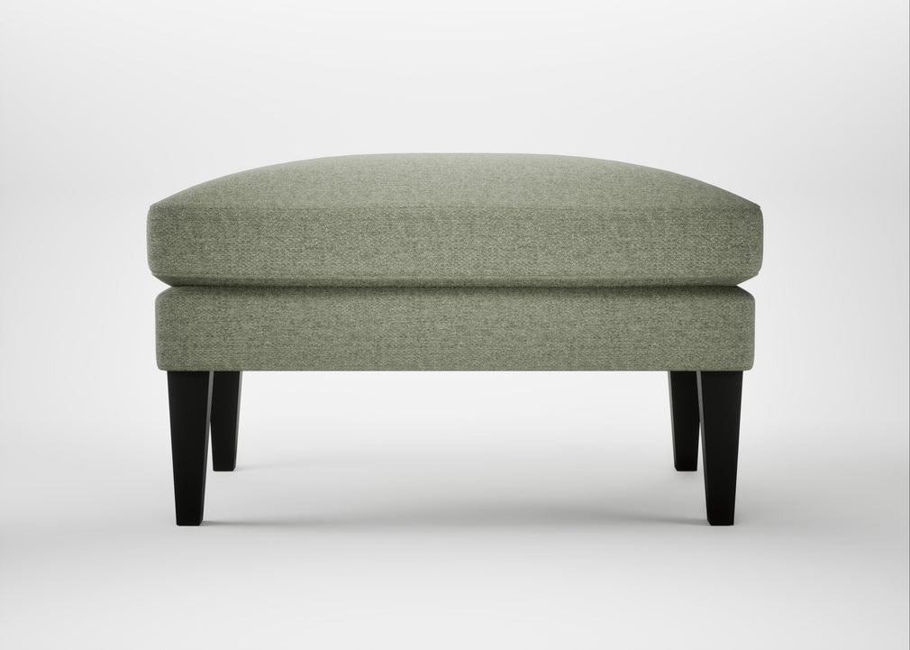 Wallis Ottoman Capelo Linen-Cotton Sage / Black