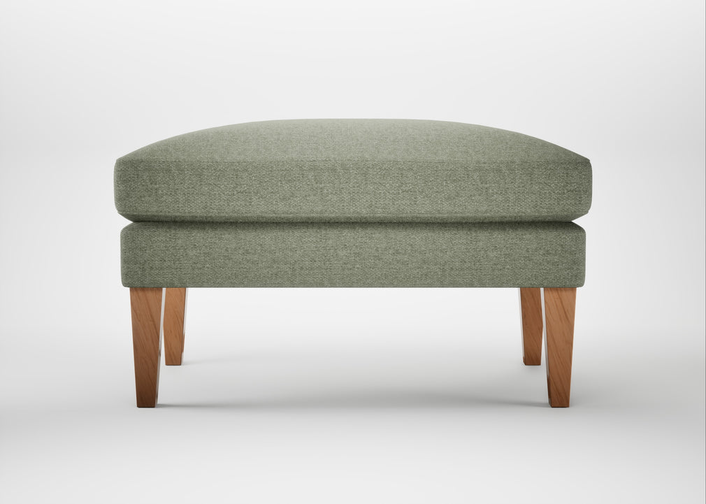 Wallis Ottoman Capelo Linen-Cotton Sage / Natural