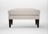 Wallis Ottoman Capelo Linen-Cotton Sesame / Black