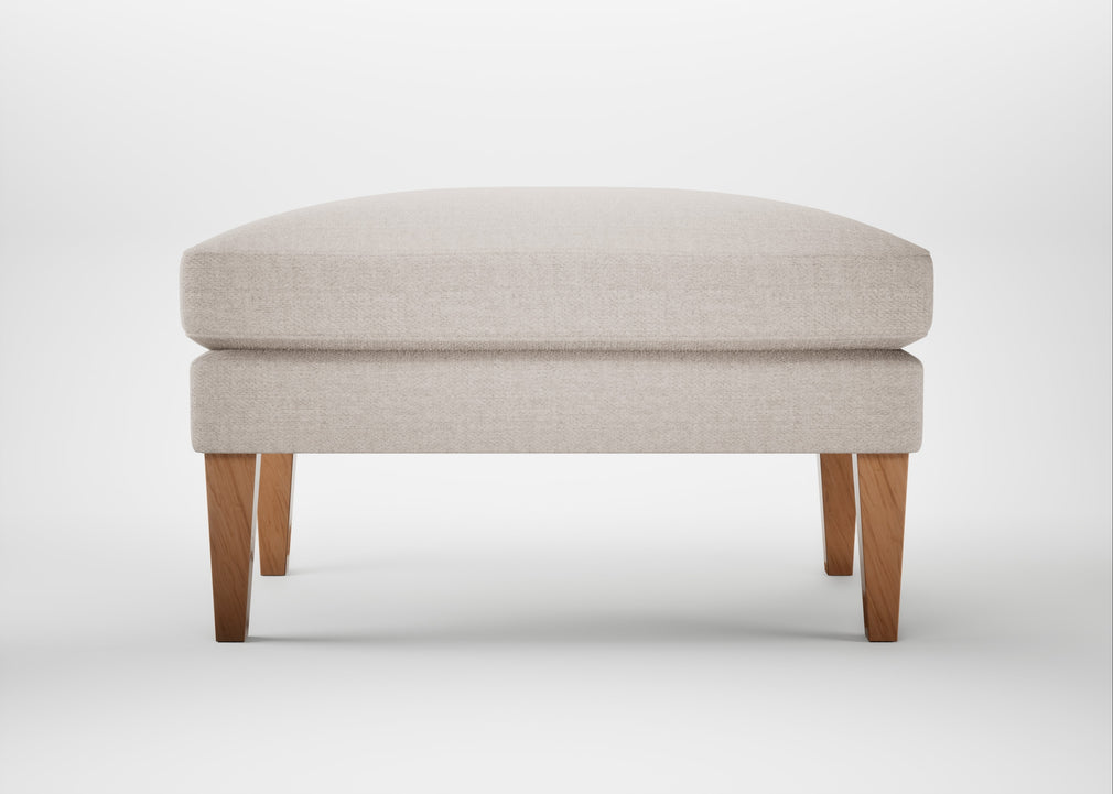 Wallis Ottoman Capelo Linen-Cotton Sesame / Natural