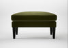 Wallis Ottoman Cotton Velvet Evergreen / Black