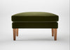 Wallis Ottoman Cotton Velvet Evergreen / Natural