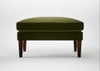 Wallis Ottoman Cotton Velvet Evergreen / Walnut Stained