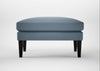 Wallis Ottoman Smart Cotton Linen Celestial / Black