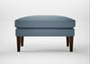 Wallis Ottoman Smart Cotton Linen Celestial / Walnut Stained