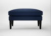 Wallis Ottoman Smart Cotton Linen Indigo / Black