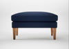 Wallis Ottoman Smart Cotton Linen Indigo / Natural