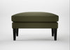Wallis Ottoman Smart Cotton Linen Myrtle / Black