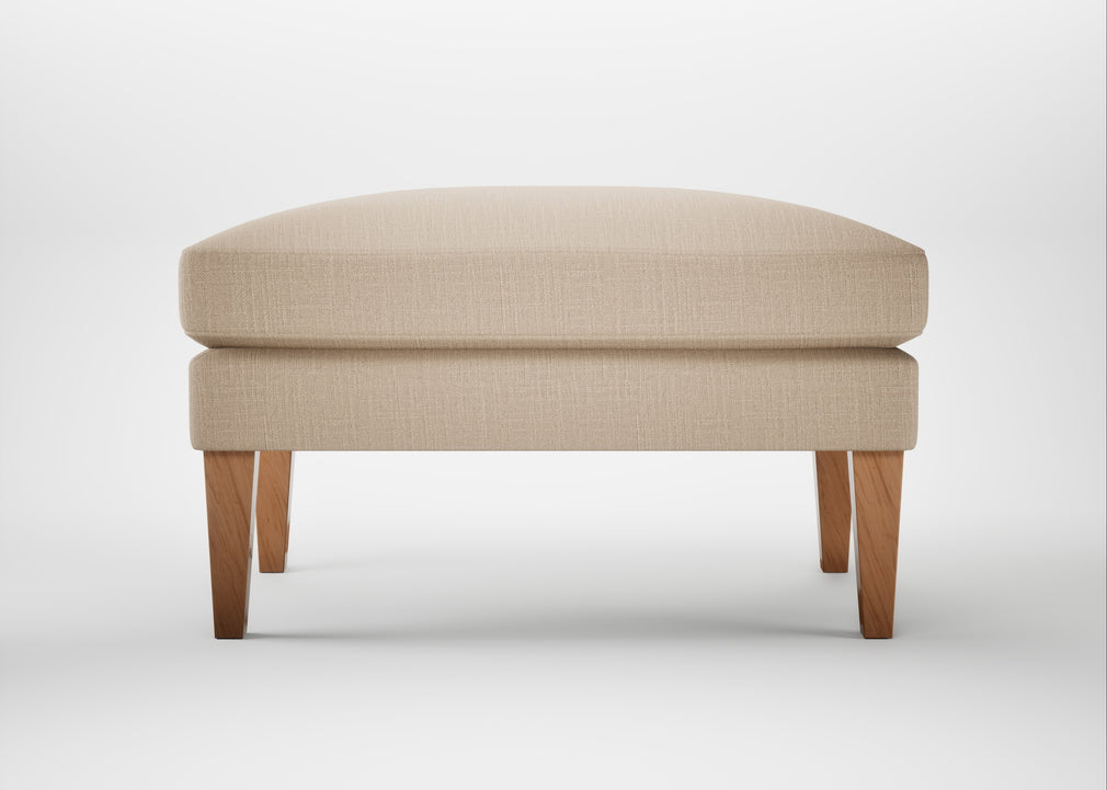Wallis Ottoman Smart Cotton Linen Rice / Natural