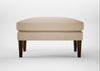 Wallis Ottoman Smart Cotton Linen Rice / Walnut Stained