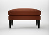 Wallis Ottoman Smart Cotton Linen Rust / Black