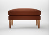 Wallis Ottoman Smart Cotton Linen Rust / Natural