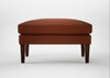 Wallis Ottoman Smart Cotton Linen Rust / Walnut Stained
