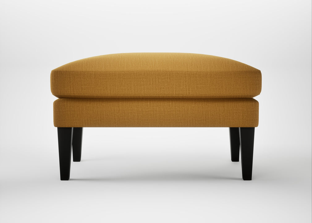 Wallis Ottoman Smart Cotton Linen Sahara / Black