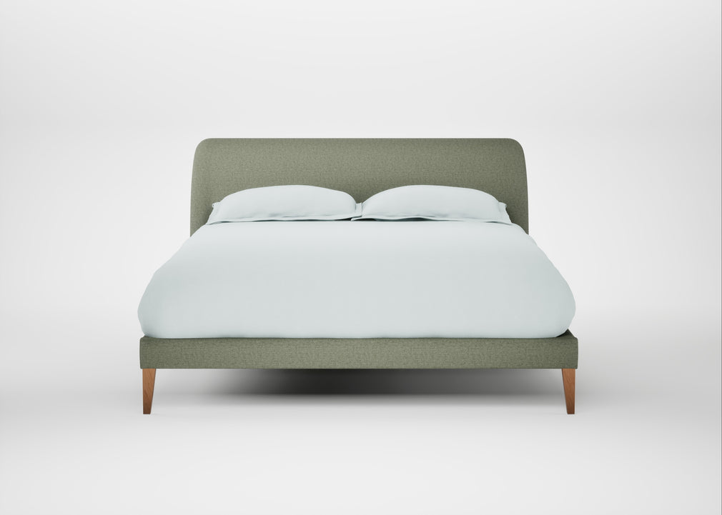 Wallis Bed King / Capelo Linen-Cotton Sage / Natural"