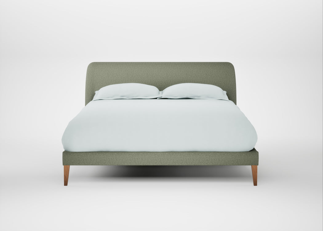 Wallis Bed King / Capelo Linen-Cotton Sage / Natural"