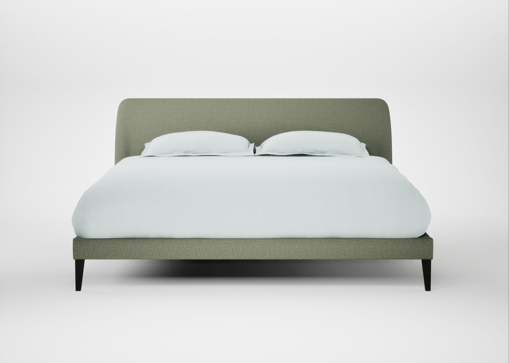 Wallis Bed Super King / Capelo Linen-Cotton Sage / Black"