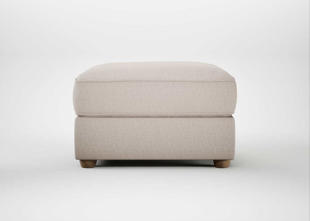 Tailor Rectangular Footstool Capelo Linen-Cotton Sesame / Natural