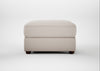 Tailor Rectangular Footstool Capelo Linen-Cotton Sesame / Walnut Stained