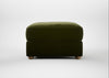 Tailor Rectangular Footstool Cotton Velvet Evergreen / Natural