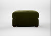Tailor Rectangular Footstool Cotton Velvet Evergreen / Walnut Stained