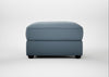 Tailor Rectangular Footstool Smart Cotton Linen Celestial / Black