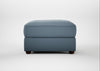 Tailor Rectangular Footstool Smart Cotton Linen Celestial / Walnut Stained
