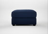 Tailor Rectangular Footstool Smart Cotton Linen Indigo / Black