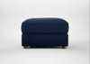 Tailor Rectangular Footstool Smart Cotton Linen Indigo / Natural
