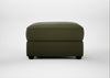 Tailor Rectangular Footstool Smart Cotton Linen Myrtle / Black