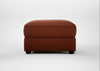 Tailor Rectangular Footstool Smart Cotton Linen Rust / Black