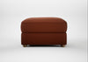 Tailor Rectangular Footstool Smart Cotton Linen Rust / Natural