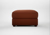 Tailor Rectangular Footstool Smart Cotton Linen Rust / Walnut Stained