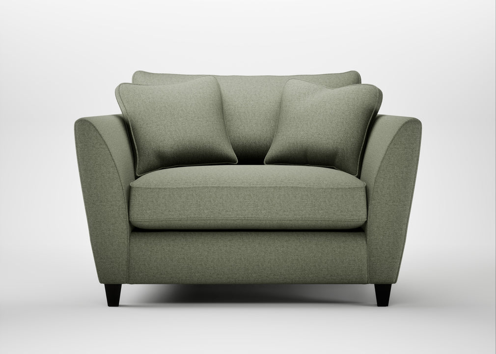 Torino Loveseat Capelo Linen-Cotton Sage / Black