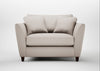 Torino Loveseat Capelo Linen-Cotton Sesame / Walnut Stained