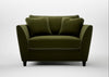 Torino Loveseat Cotton Velvet Evergreen / Black