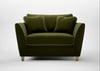 Torino Loveseat Cotton Velvet Evergreen / Natural