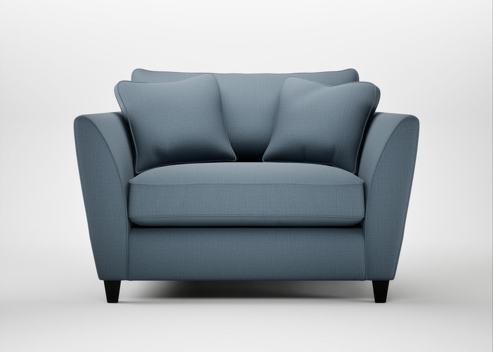Torino Loveseat Smart Cotton Linen Celestial / Black
