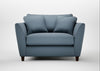 Torino Loveseat Smart Cotton Linen Celestial / Walnut Stained
