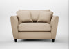 Torino Loveseat Smart Cotton Linen Rice / Black