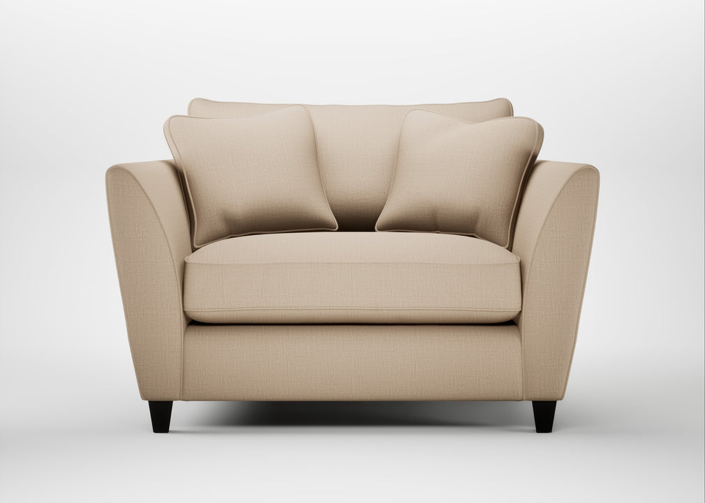 Torino Loveseat Smart Cotton Linen Rice / Black