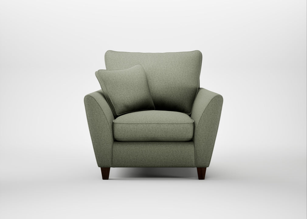 Torino Armchair Capelo Linen-Cotton Sage / Walnut Stained
